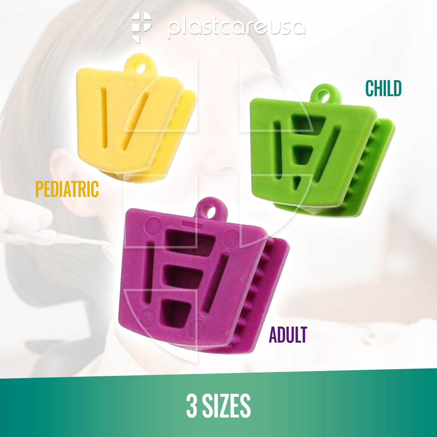Dental Bite Block Autoclavable Silicone Mouth Props Adult/Child (Bag of 5 Pcs)