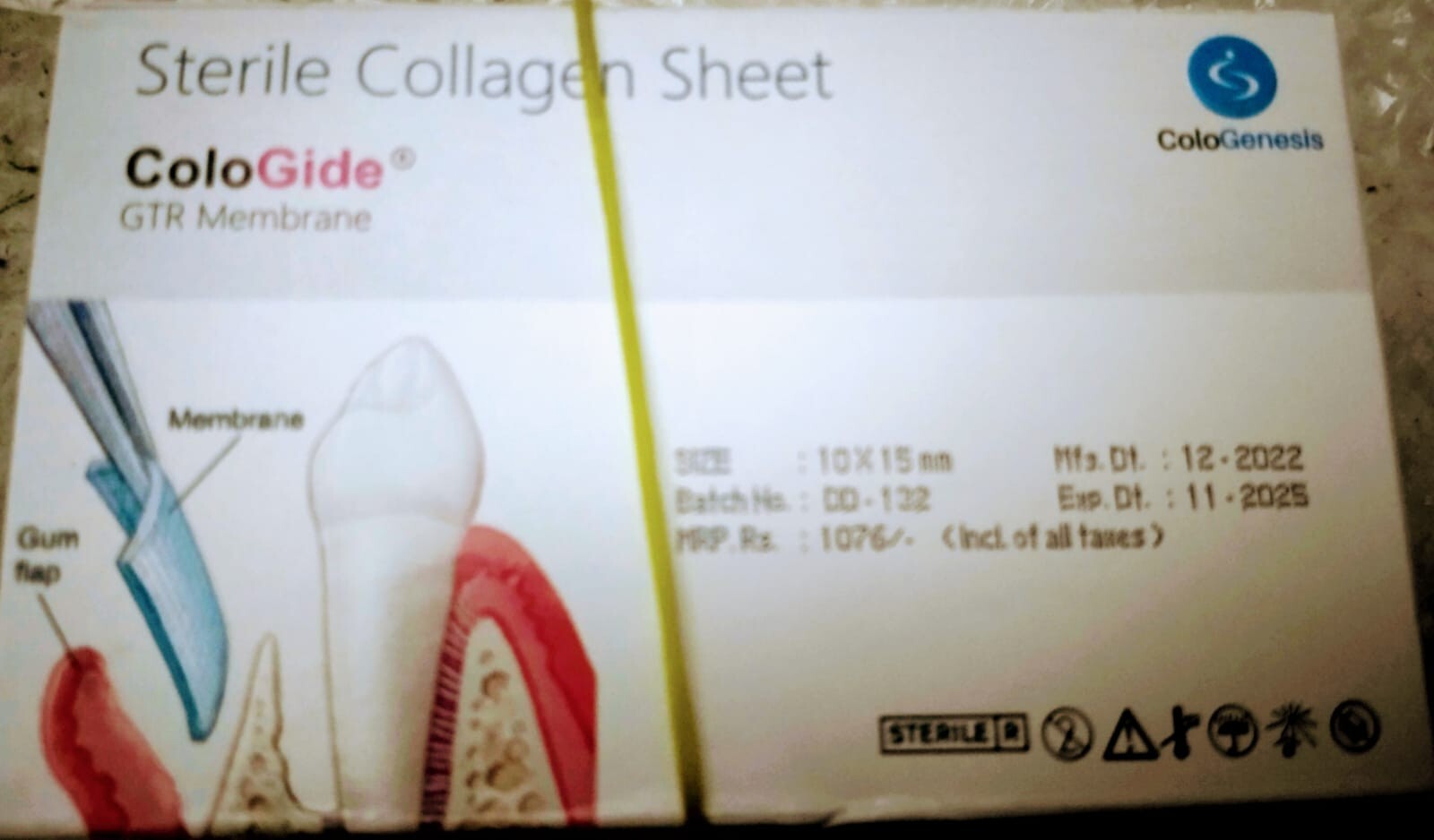 Dental Cologide Sterile Collagen Sheet GTR Membrane | USA STOCK | EXP JULY2025