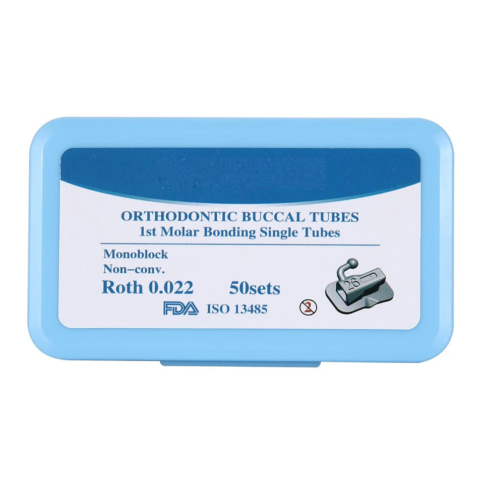 Dental Orthodontic 1st/2nd Molar Buccal Tubes Bondable Non-Conv Roth. 022