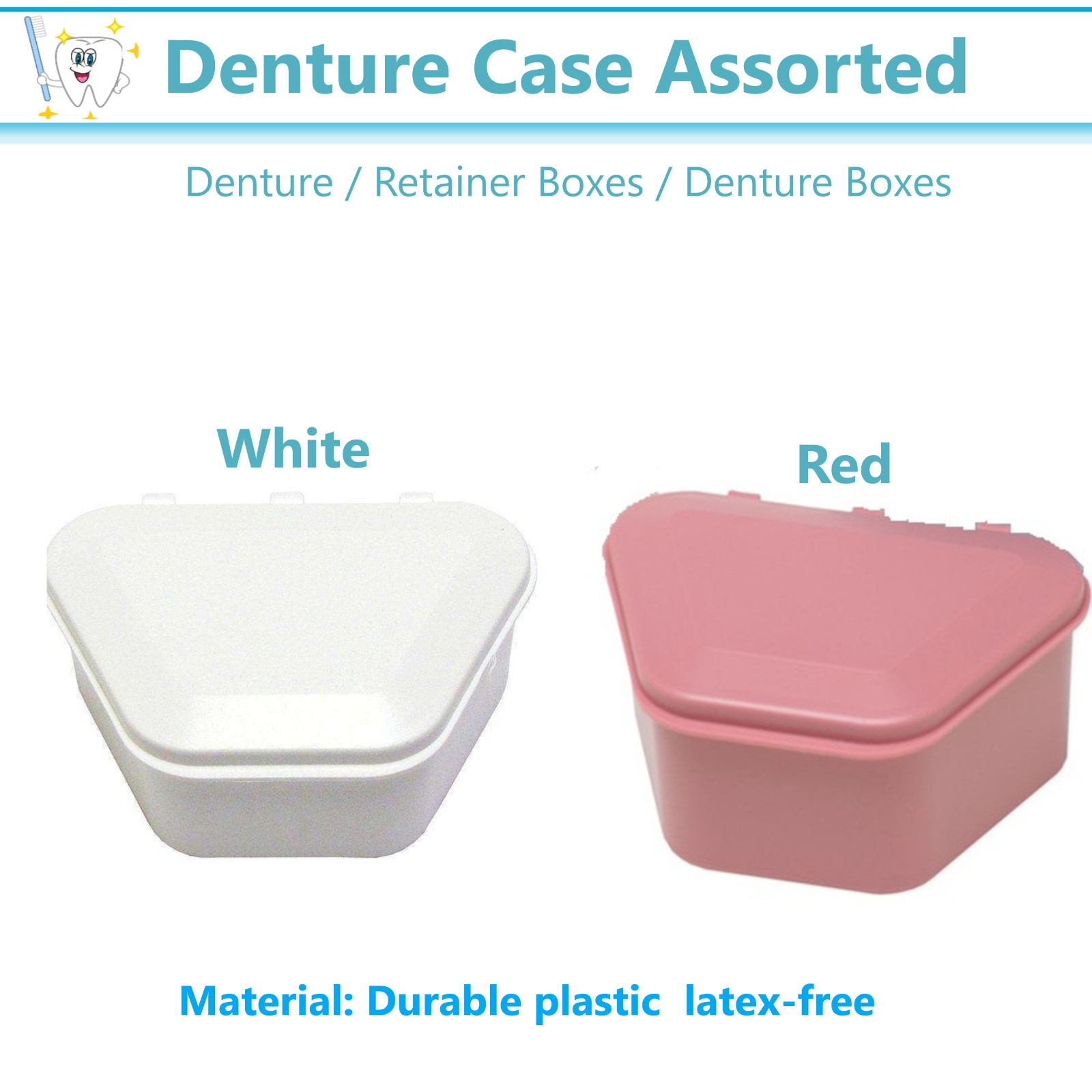 Denture Retainer Cases Dental Teeth Guard Holder, Travel Cleaning Container
