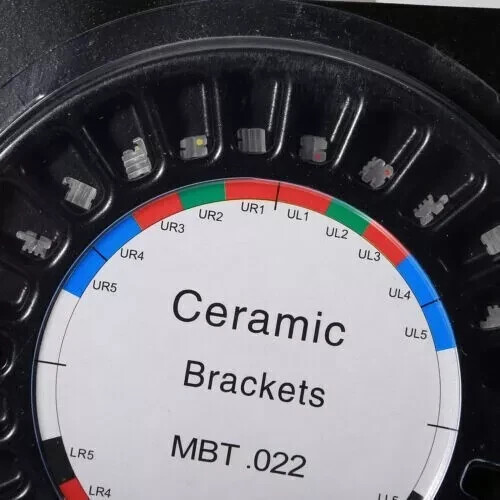 Dental Orthodontic Ceramic Brackets Braces 5/5 MBT Slot 0.022 Hooks 3-4-5