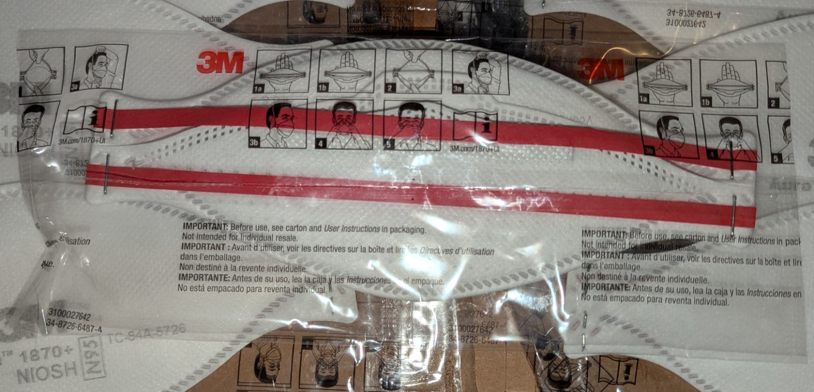 20 Count, 3M N95 Aura 1870+ Respirator Mask NIOSH APPROVED (Brand NEW SEALED)