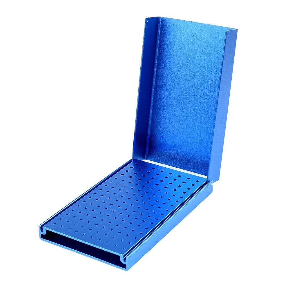 Dental Bur Holder Block Disinfection Box Case Aluminium Autoclave 24/76/152 Hole