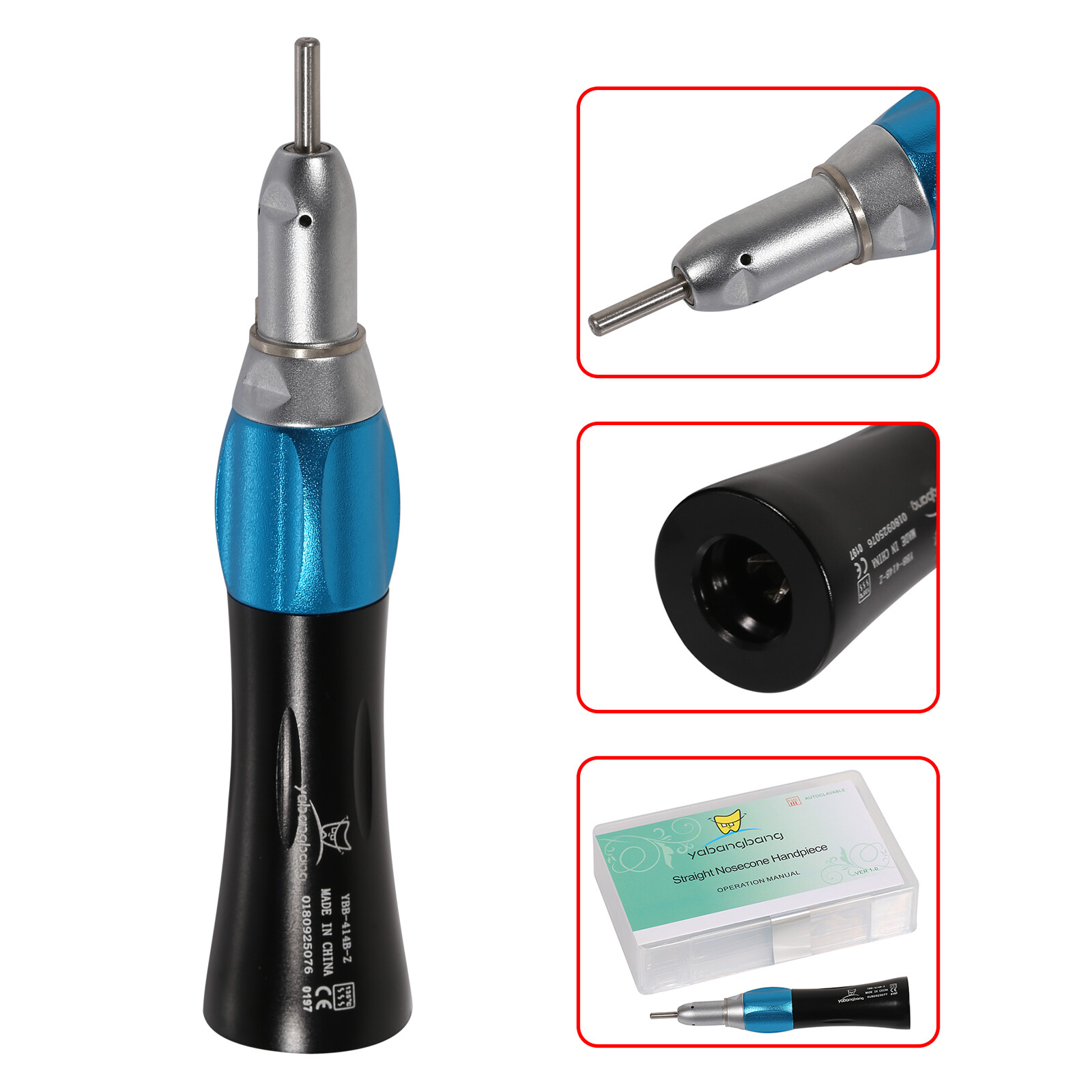 Dental low slow speed straight handpiece/ contra angle/air motor 4 Holes / RA1-8