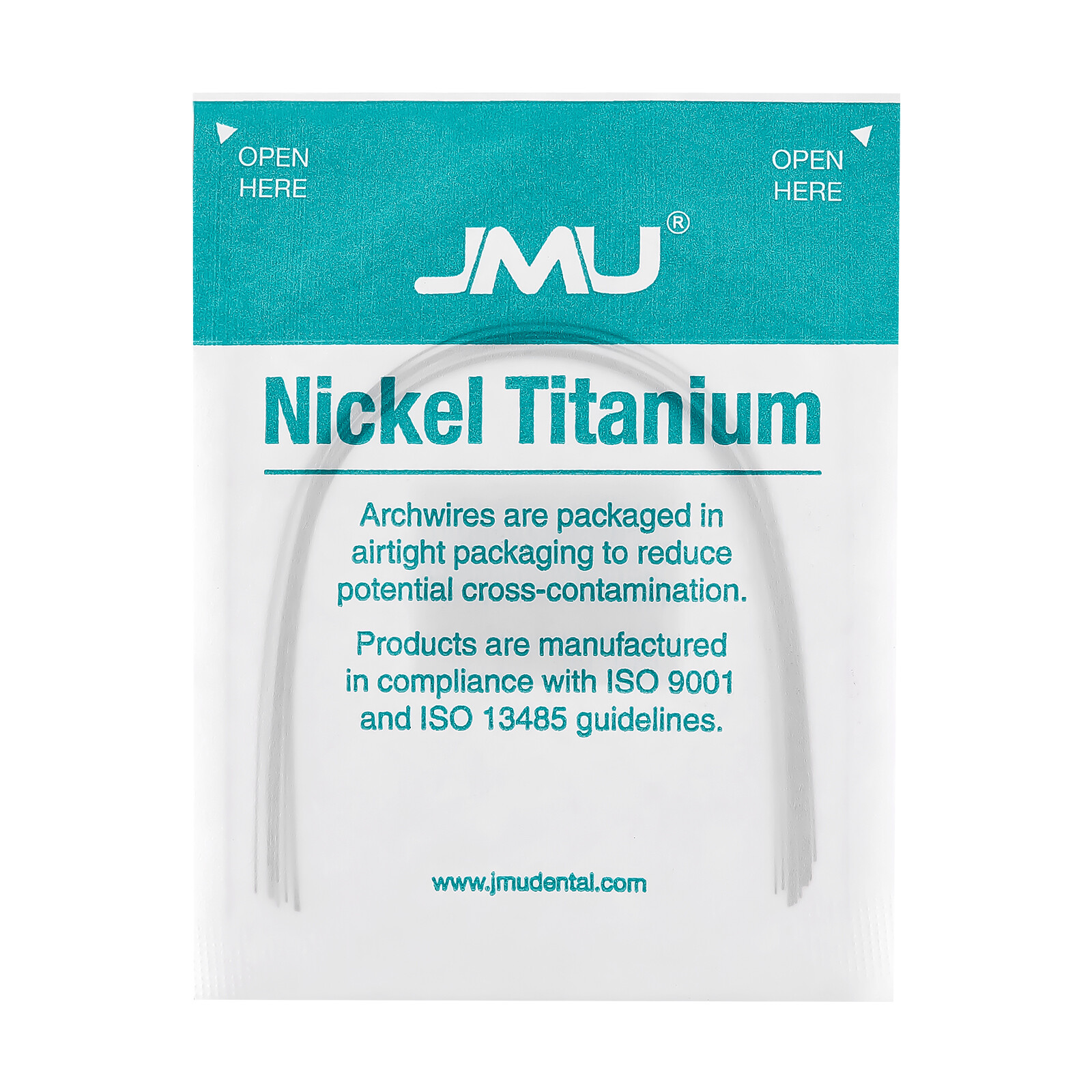 10/PK JMU NiTi ArchWire Super Elastic Full Size Natural Form Round/Rectangular