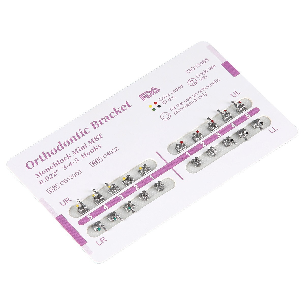 AZDENT Dental Ortho Brackets Braces Mini MBT Roth.022 Hook 345 /NITI Arch Wires