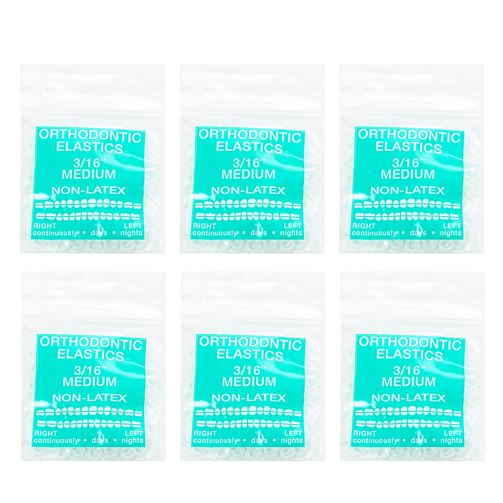 JMU Orthodontic Elastics Latex Free Dental Rubber Bands Intraoral Elastic Bands
