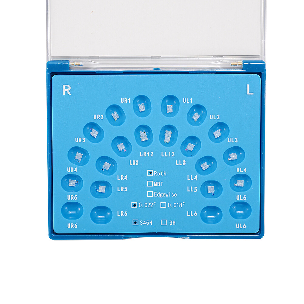 Dental Ortho Monocrystalline Sapphire Bracket Clear Ceramic Brace ROTH.022 Hooks