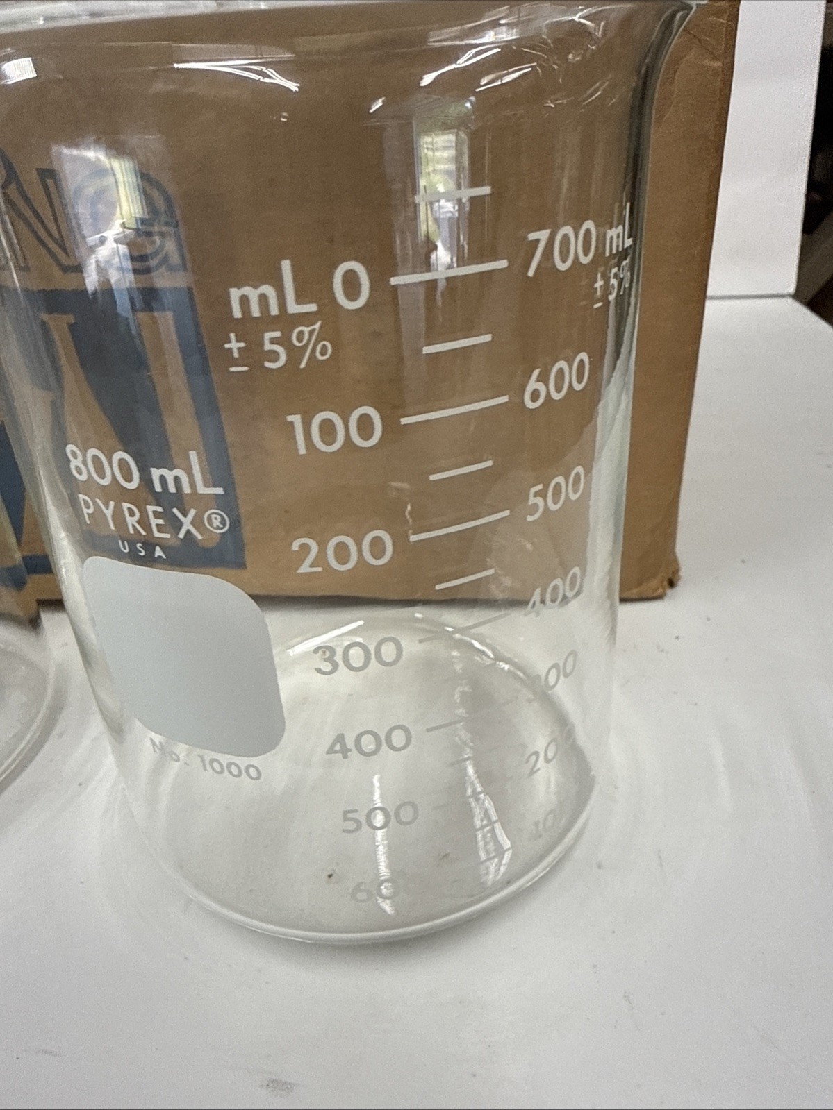 Vintage 6pc Pyrex Beaker Glass 1000mL Measuring Cup Lab Grade No. 1000