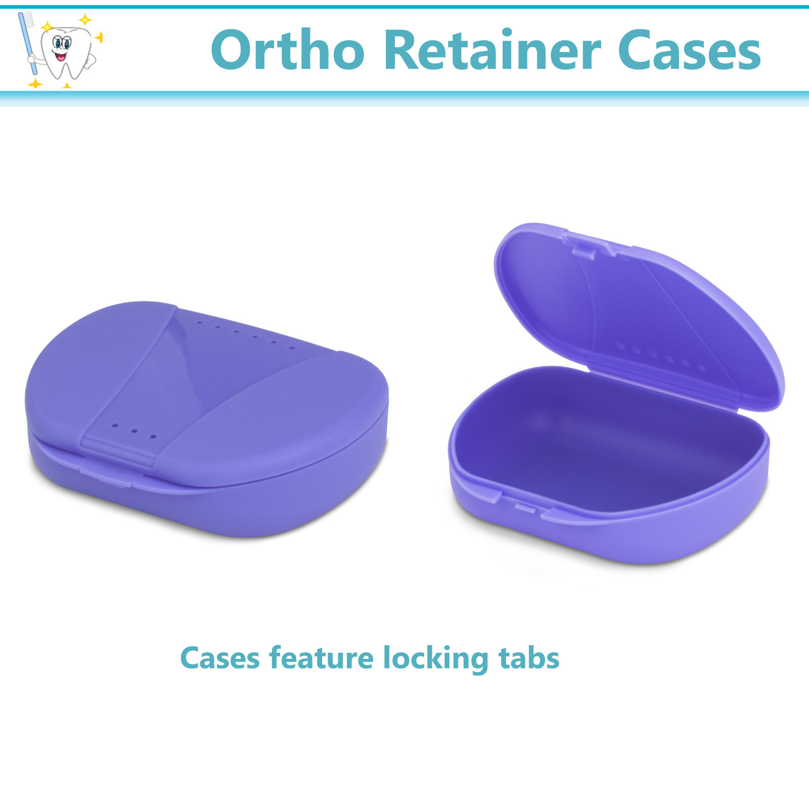 Dental Denture Box Retainer Box Carrier 4W x 2in x 2in Upto 200 Retainers/Case