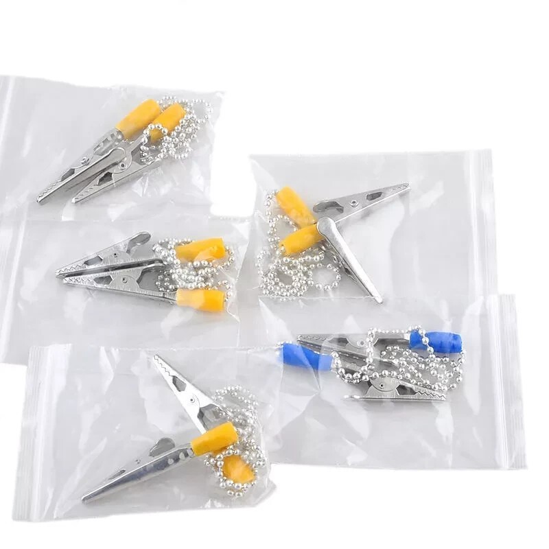4 Types Dental Autoclavable Bib Clips Flexible Silicone Chain Napkin Holder Clip