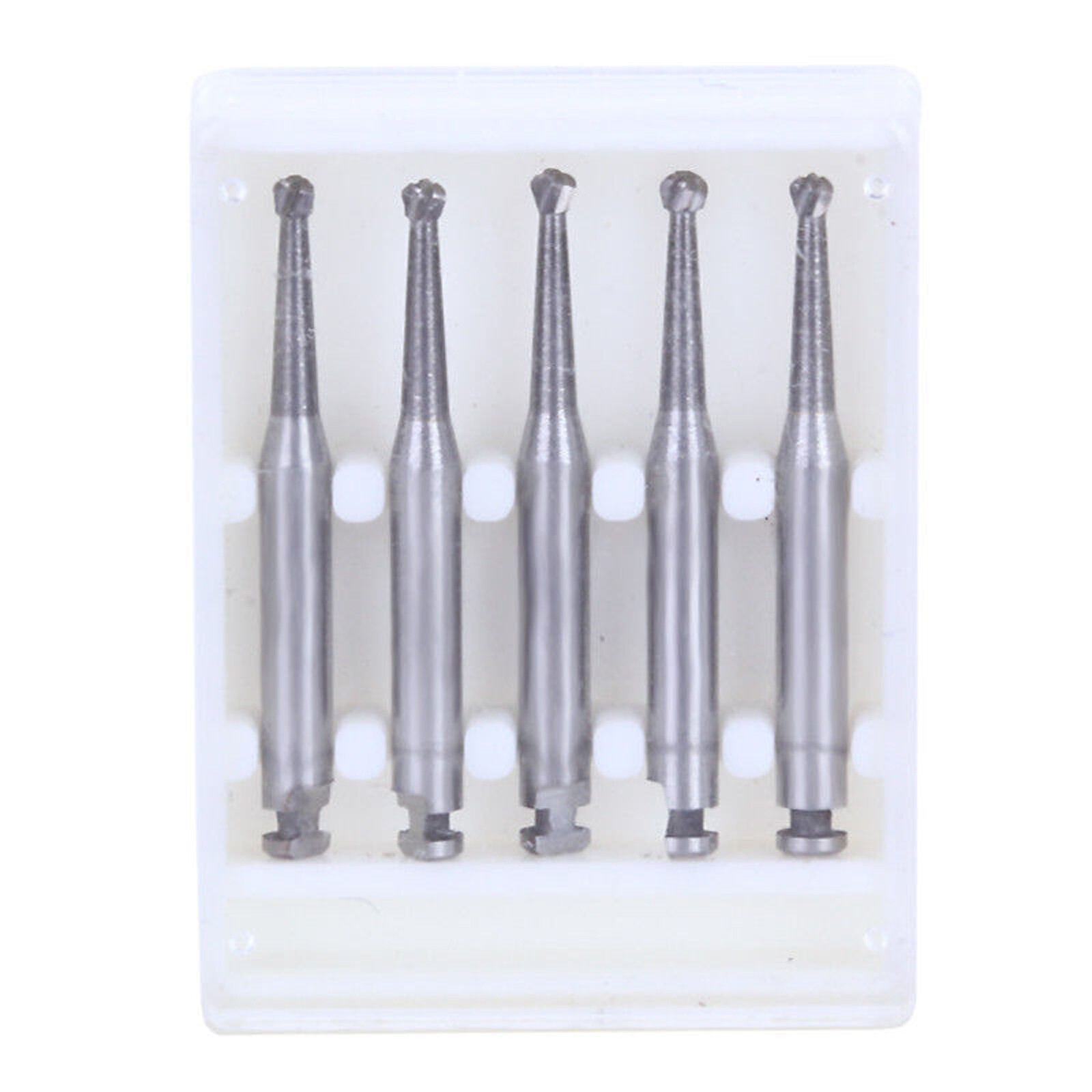 5Pcs Dental Carbide Bur Round f/ Slow Speed Latch Type RA#1-#8 Burs Contra Angle