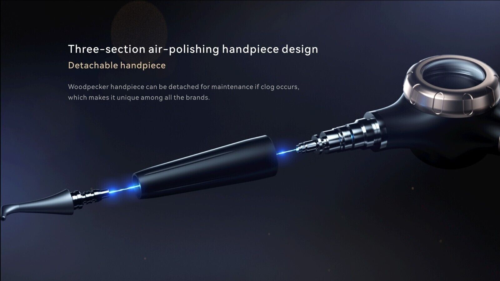 Woodpecker AP-H L Dental Air Polisher w/ AP-1 Plus L Supragingival Handpiece