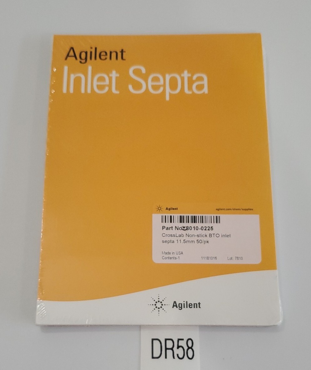 *NEW SEALED* Agilent 8010-0225 CrossLab Non-Stick BTO Inlet Septa 11.5mm 50/Pk