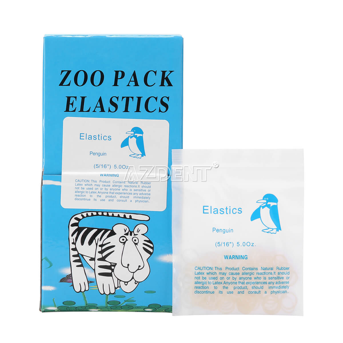 5000 piezas AZDENT Bandas goma elásticas de látex para ortodoncia Dental 3.5 OZ