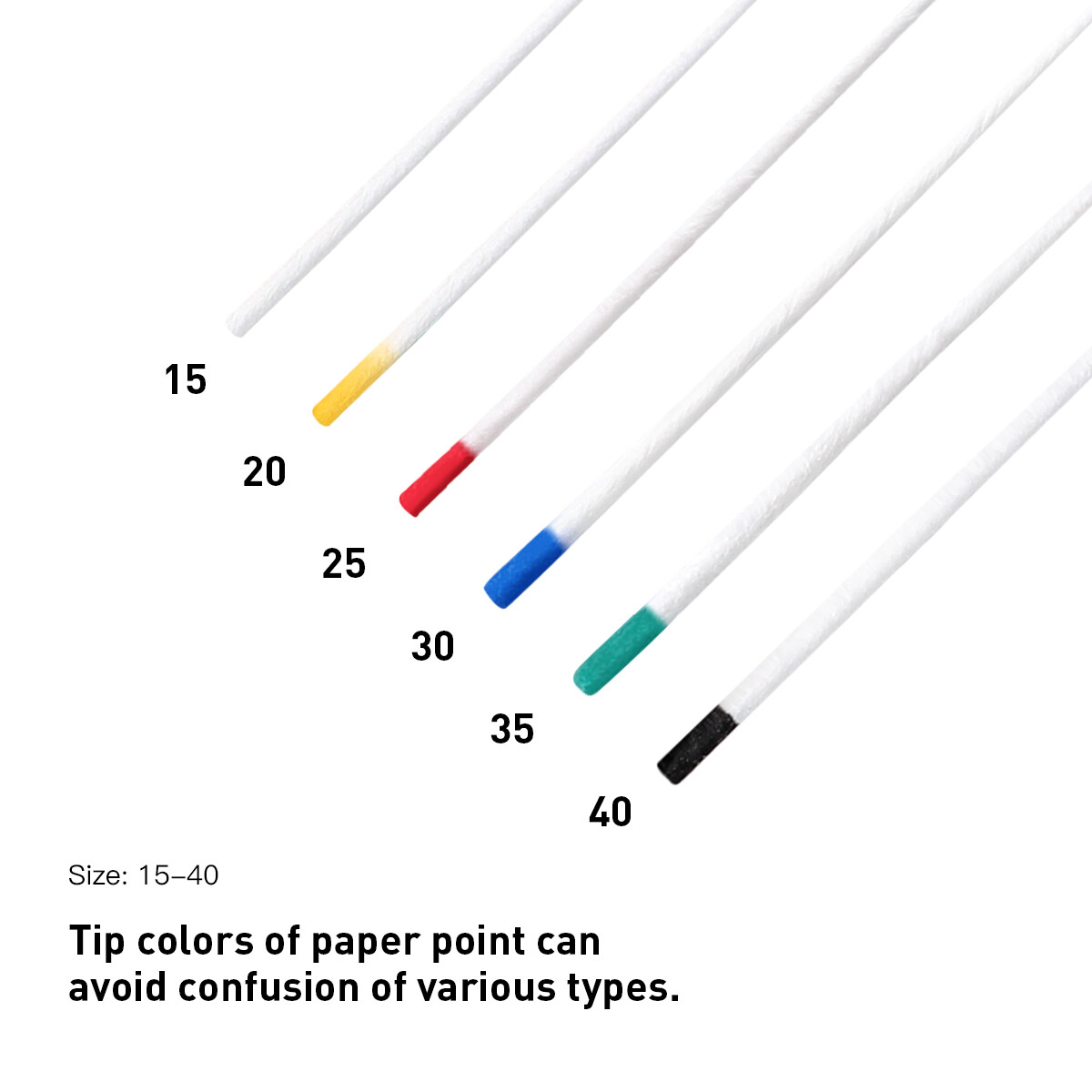 AZDENT puntas de papel endodoncia dental 0.04 Taper 15#-40# 100pcs/pack
