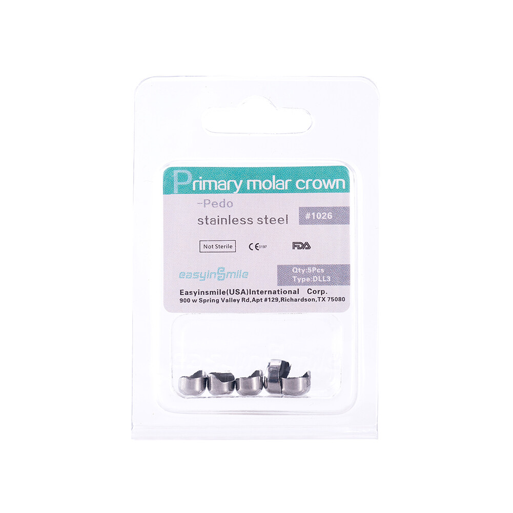 Pediatric Stainless Steel Primary Molar Crowns 5/48/96pc Dental Kids Restoration