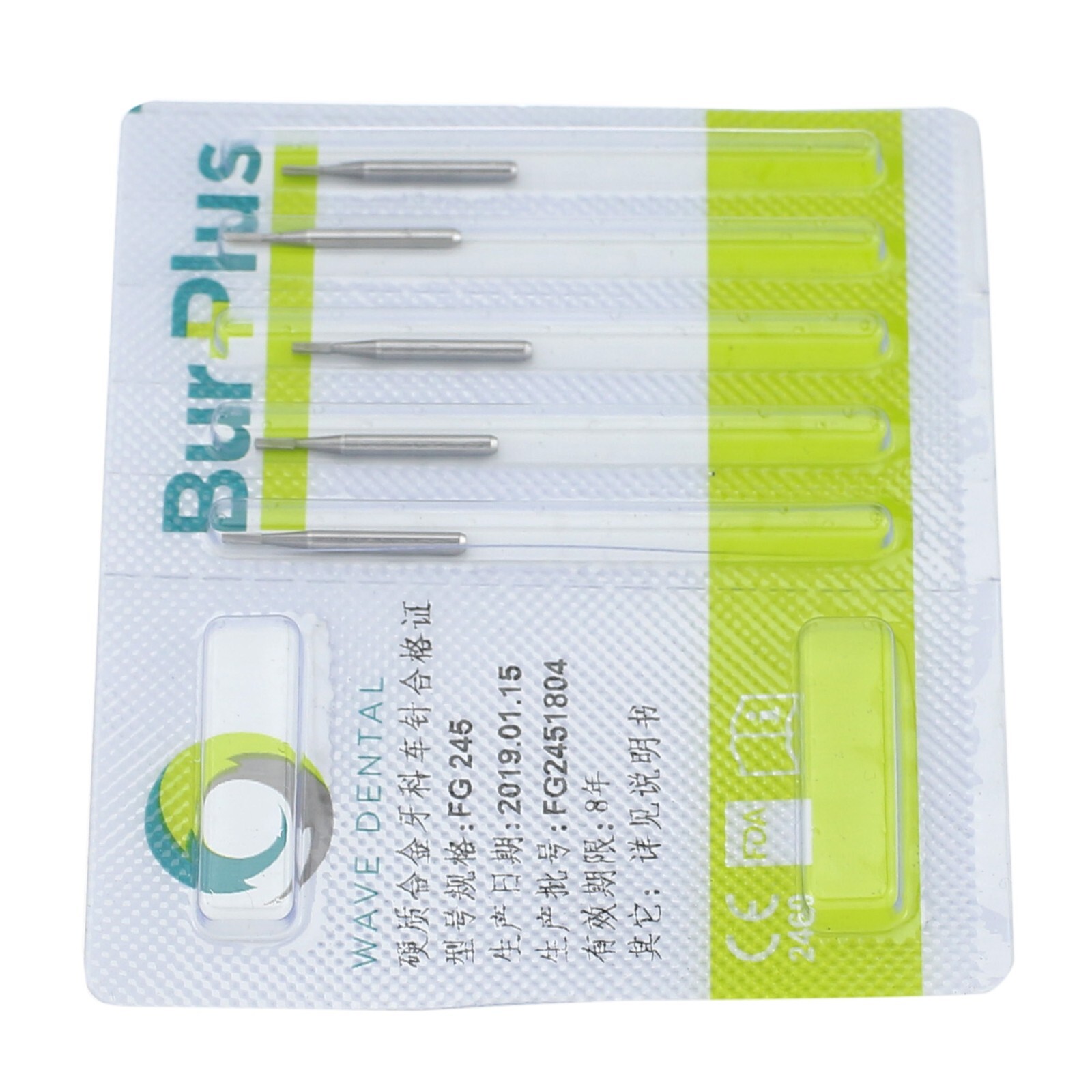 Wave Dental Tungsten Carbide Burs FG245 Friction Grip for High Speed Handpiece