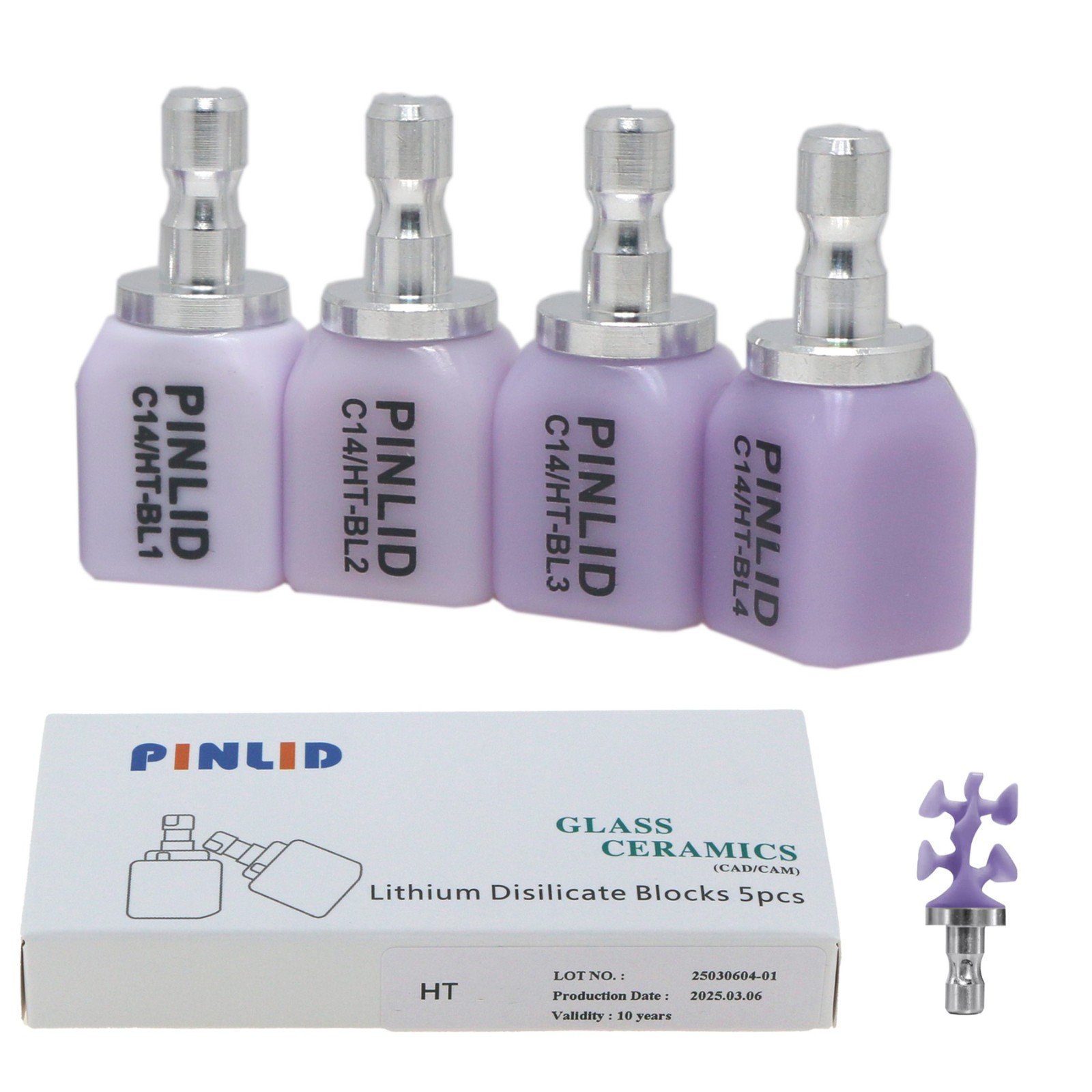 US C14 HT Dental Lithium Disilicate Blocks Emax CAD/CAM Milling CEREC Blocks