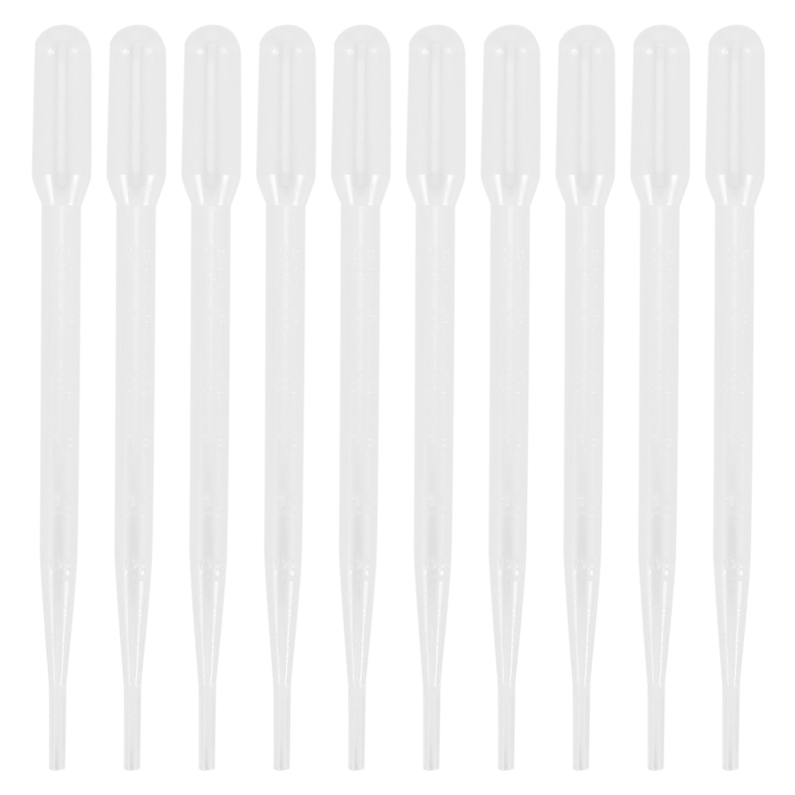 10pcs 3ML Disposable Plastic Eye Dropper Set Transfer Graduated Pipettes I4U8