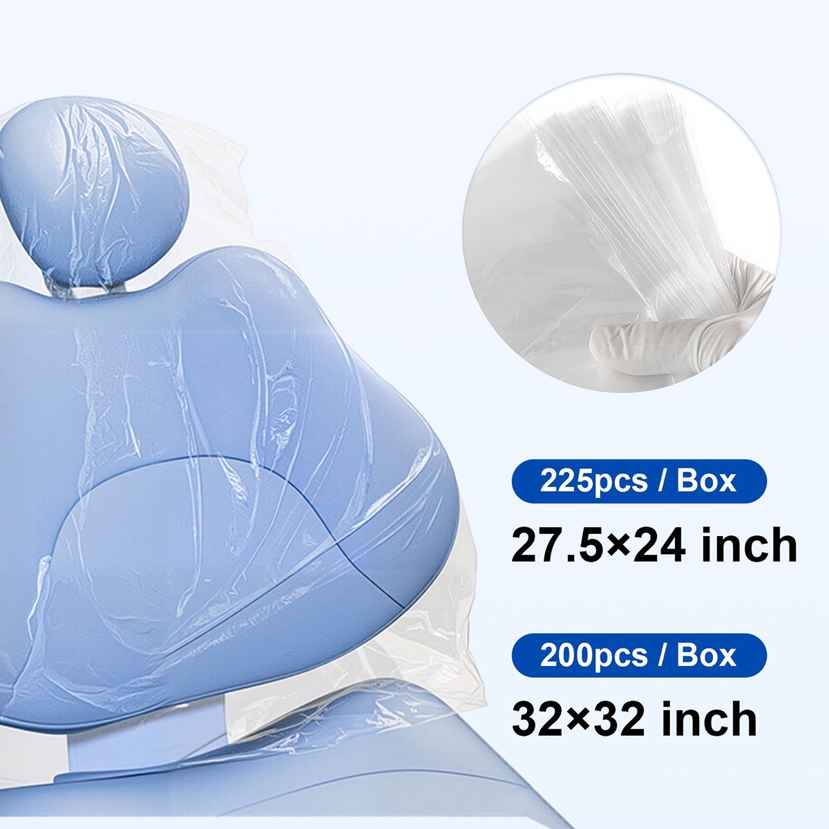 Dental Unit Chair Sleeves Cover Half Disposable Protective Soft Durable M&L