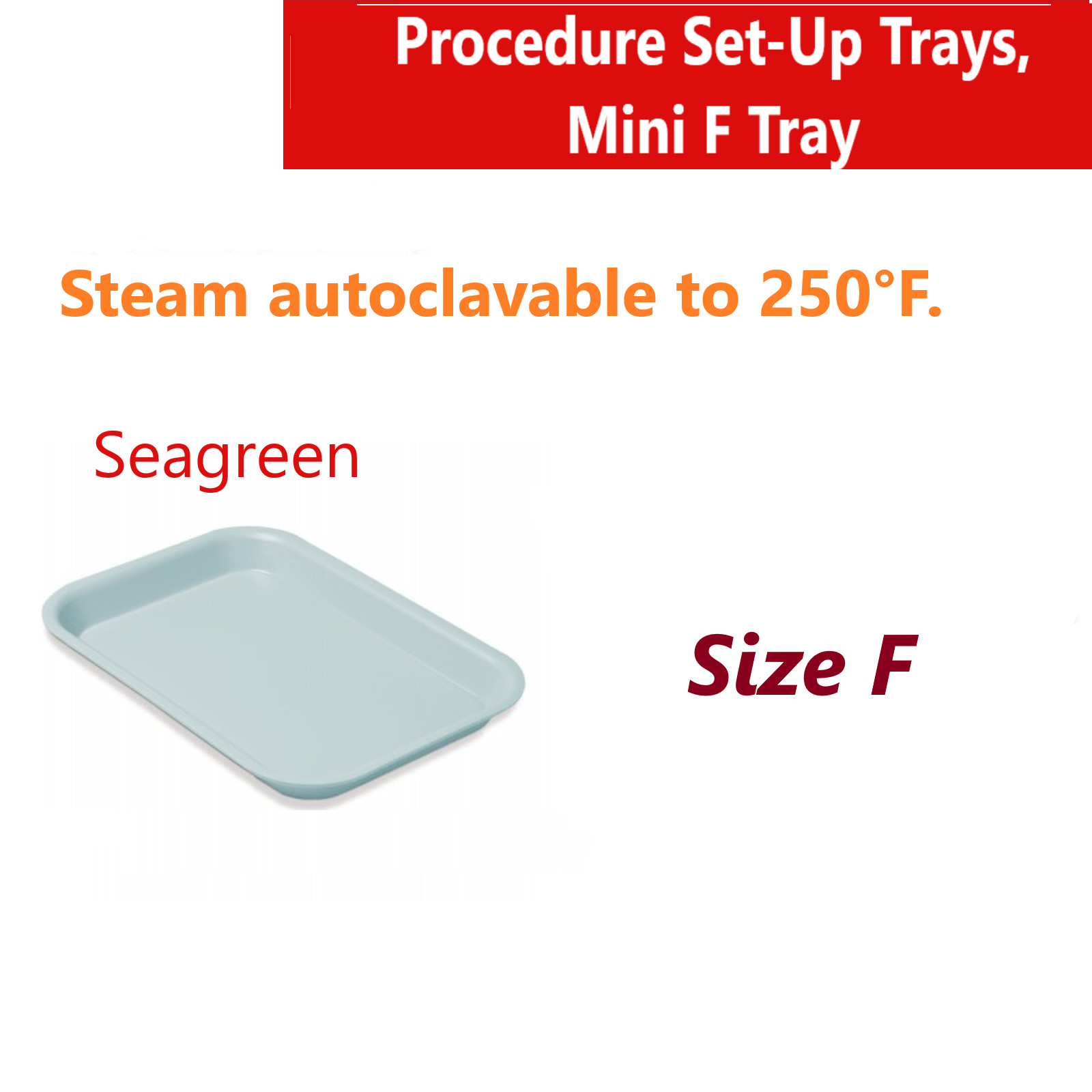 Dental Flat Tray Autoclavable Plastic Instrument Procedure Trays Non-Slip