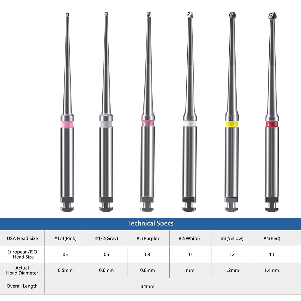 Dental Microscope Endo Tungsten Carbide Bur RA 31/34MM Low Speed Long Neck Drill