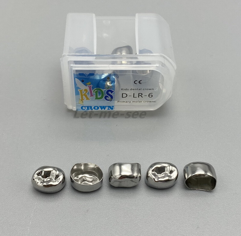 Dental Kids Primary Molar Crowns Stainless Steel Pediatric crown 48 Sizes