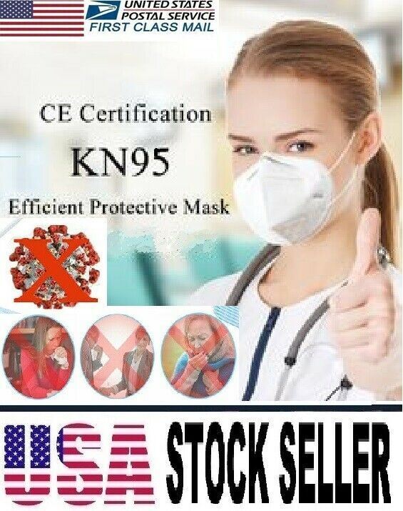 50 Pcs KN95 Face Mask Medical,Surgical,Dental 5 Layers Mouth Cover Shield