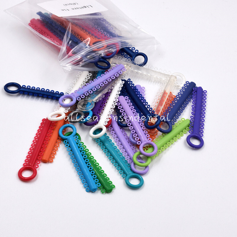 1040 Pcs/Pack Dental Orthodontic Ligature Ties Elastic Rubber Bands 37 Colors