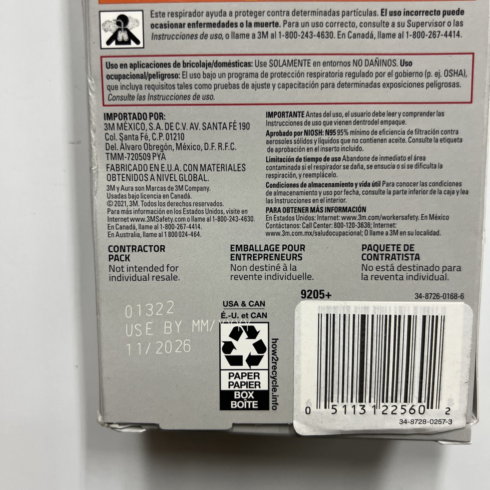 3M 9205 Plus N95 3 Count