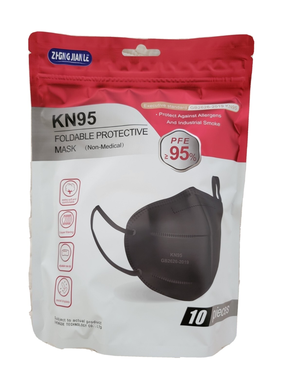 10 PACK 5-Layer Protective Disposable Face Mask – Indoor & Outdoor Use, 95% PFE