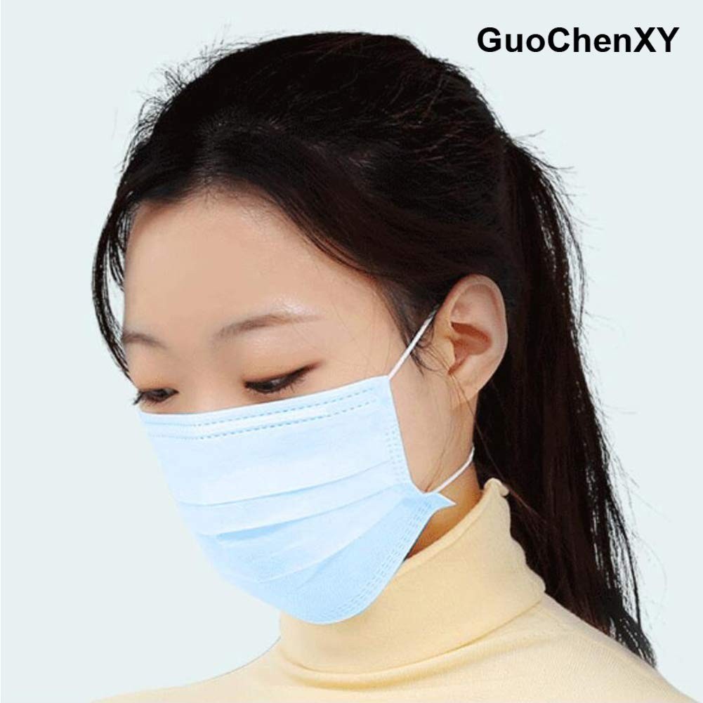 50Pcs 3-Ply Disposable Face Masks with 95% Filtration – Comfortable & Secure