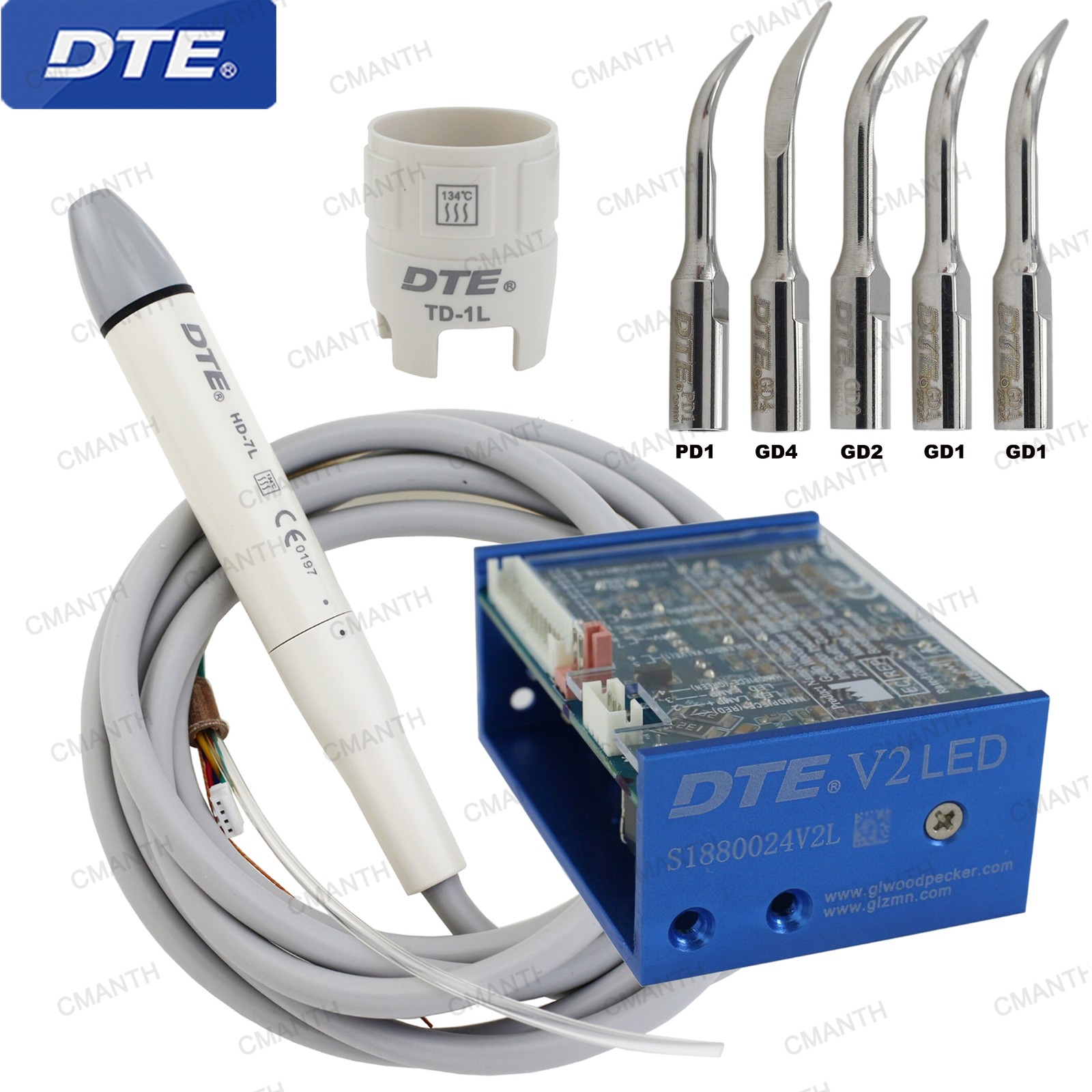 Woodpecker DTE Dental Ultrasonic Piezo Scaler Tips G1 GD1 Fit EMS NSK SATELEC