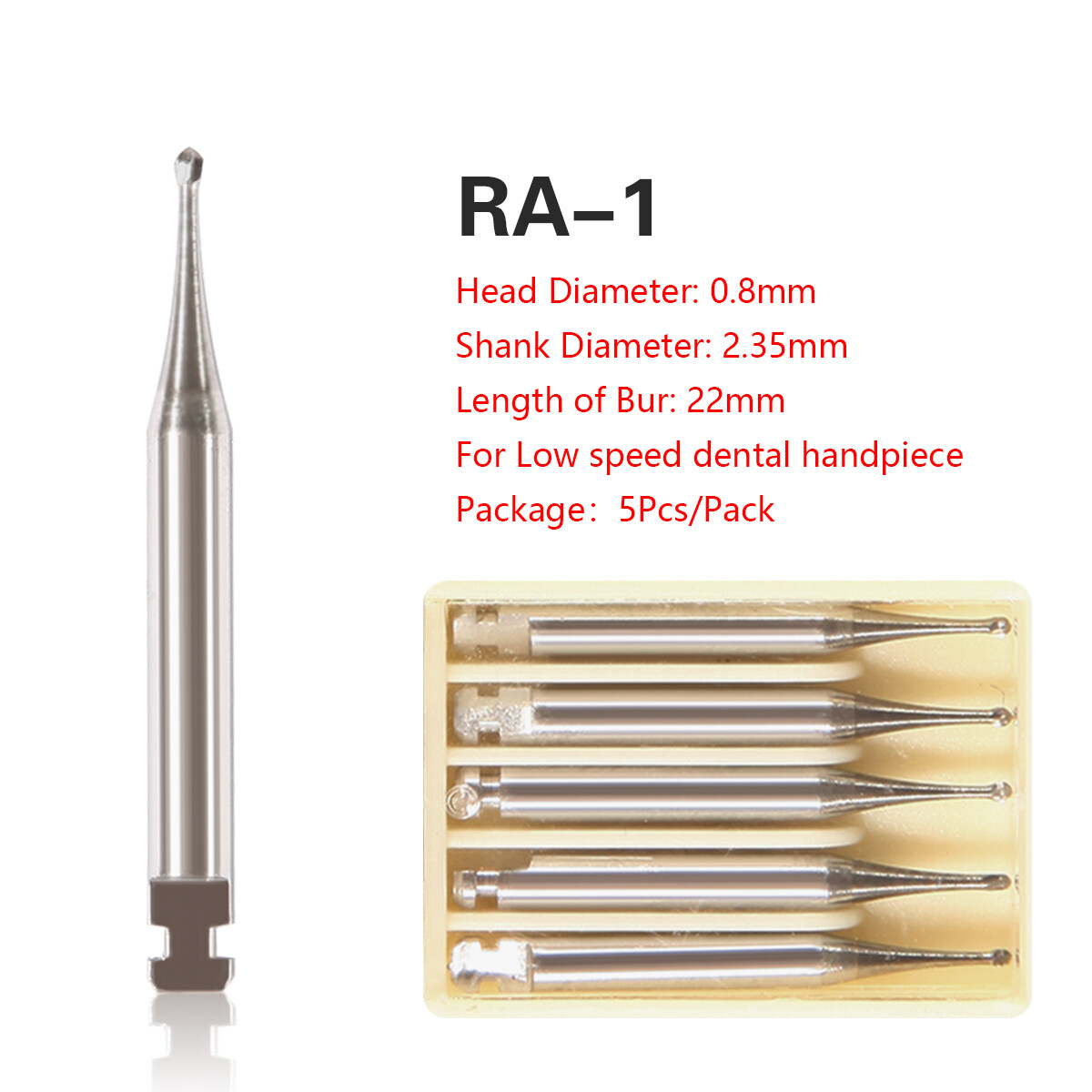5pcs/pack Dental Tungsten Carbide Bur Fit Low Speed Contra Angle Handpiece OR