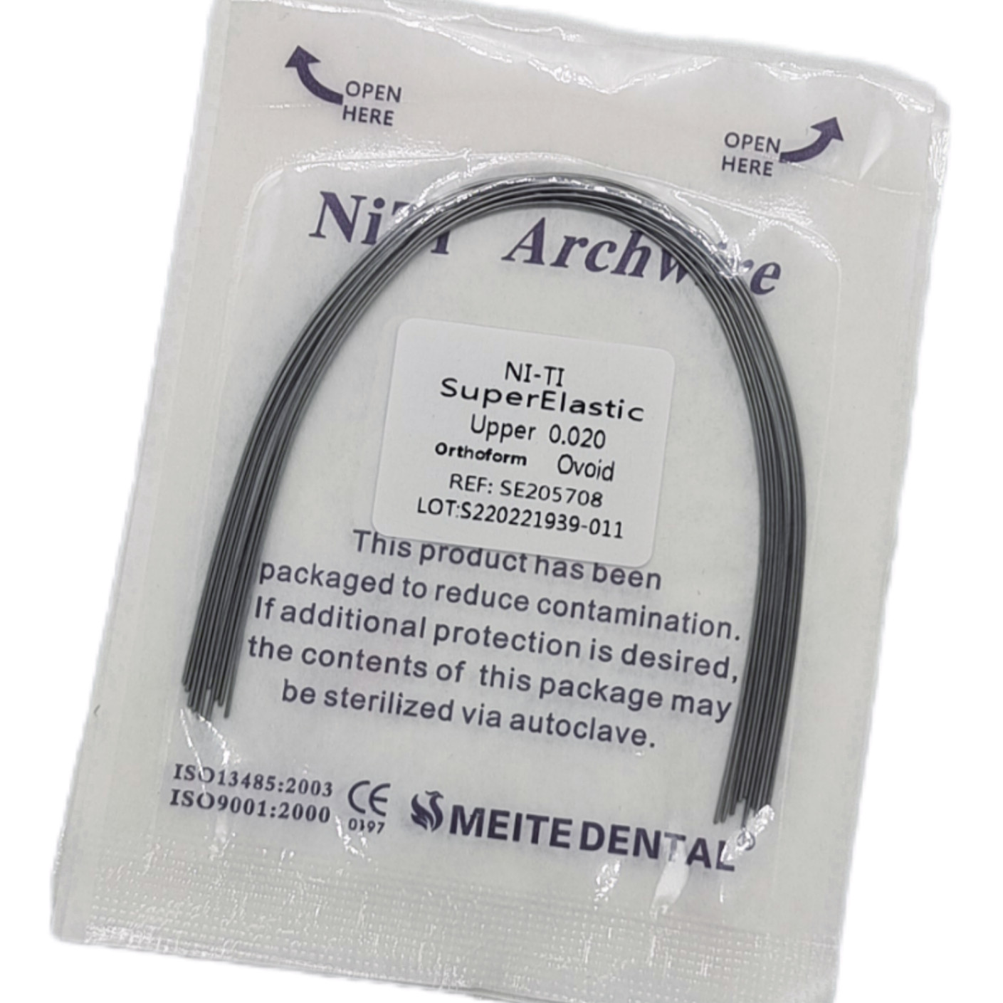 10 Bolsas Arcos de Ortodoncia Dental Redondos Niti Arco de Alambre Su