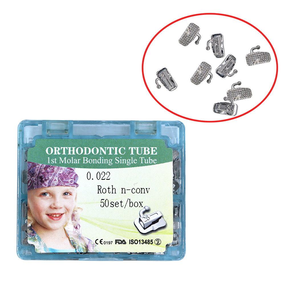 50Set/box Dental Orthodontic 1St Molar Bonding Single Tube N-Conv 022 Roth/MBT