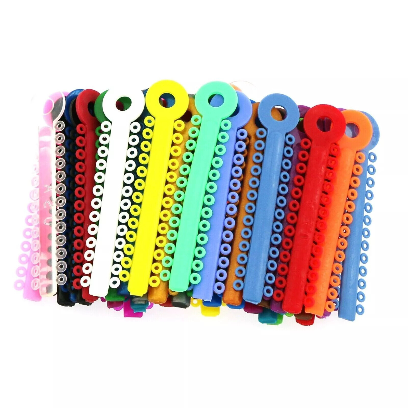 Dental Orthodontic Ligature Ties Braces Elastic Rubber Bands Mixed Color 1040pcs