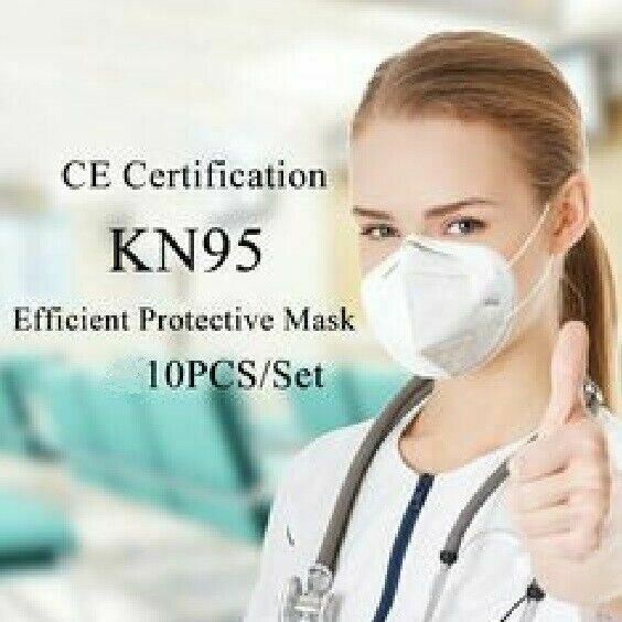 100 Pc White KN95 Medical,Surgical,Dental 5 Layers Face Mask Mouth Cover Shield