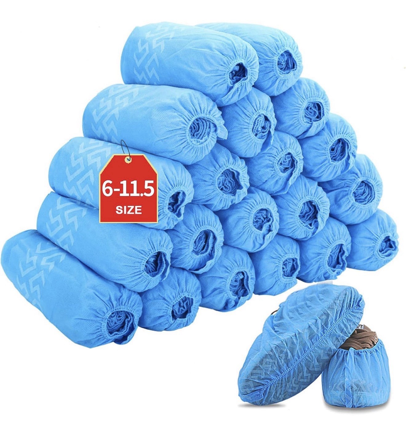 Shoes Covers Disposable 200 Pack (100 Pairs) Non-Slip Durable Indoor Shoes Cover