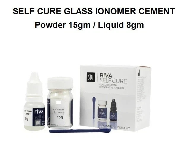 SDI Dental RIVA SELF CURE GIC Restorative Cement – Powder 15gm / Liquid 8gm ship