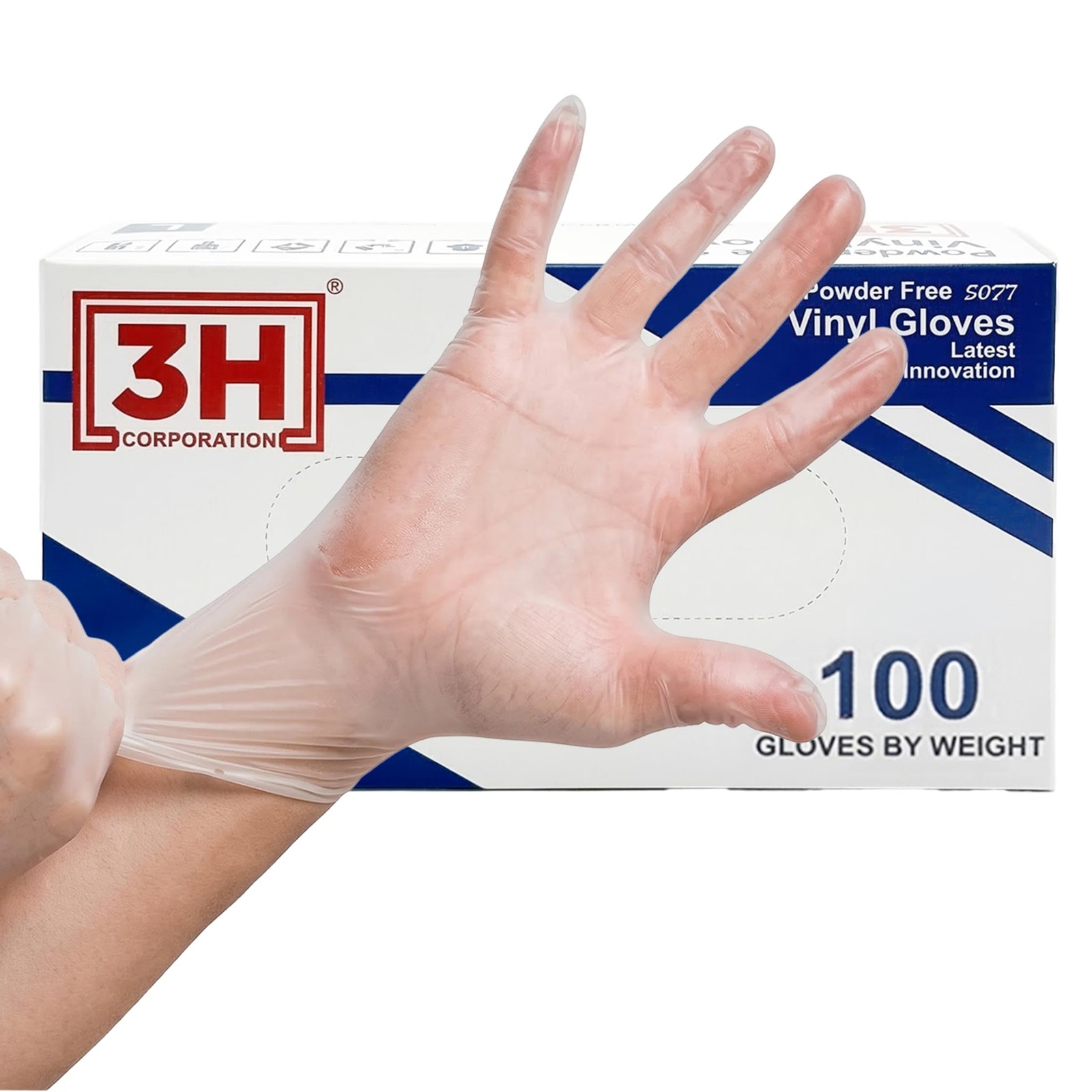 Vinyl Disposable Gloves, Latex Free, Powder Free, Food Safe For Meal Prep