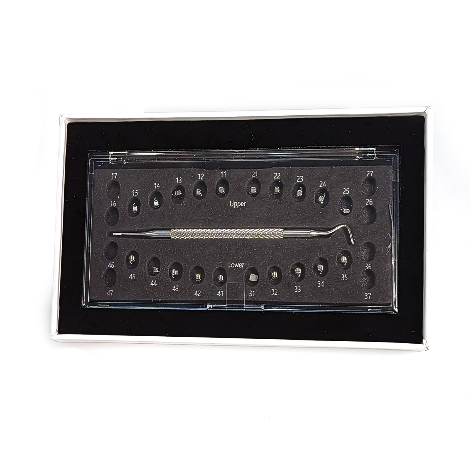 20pcs/pack Dental Ortho Metal Brackets Spherical Monoblock Self-Ligating Bracket