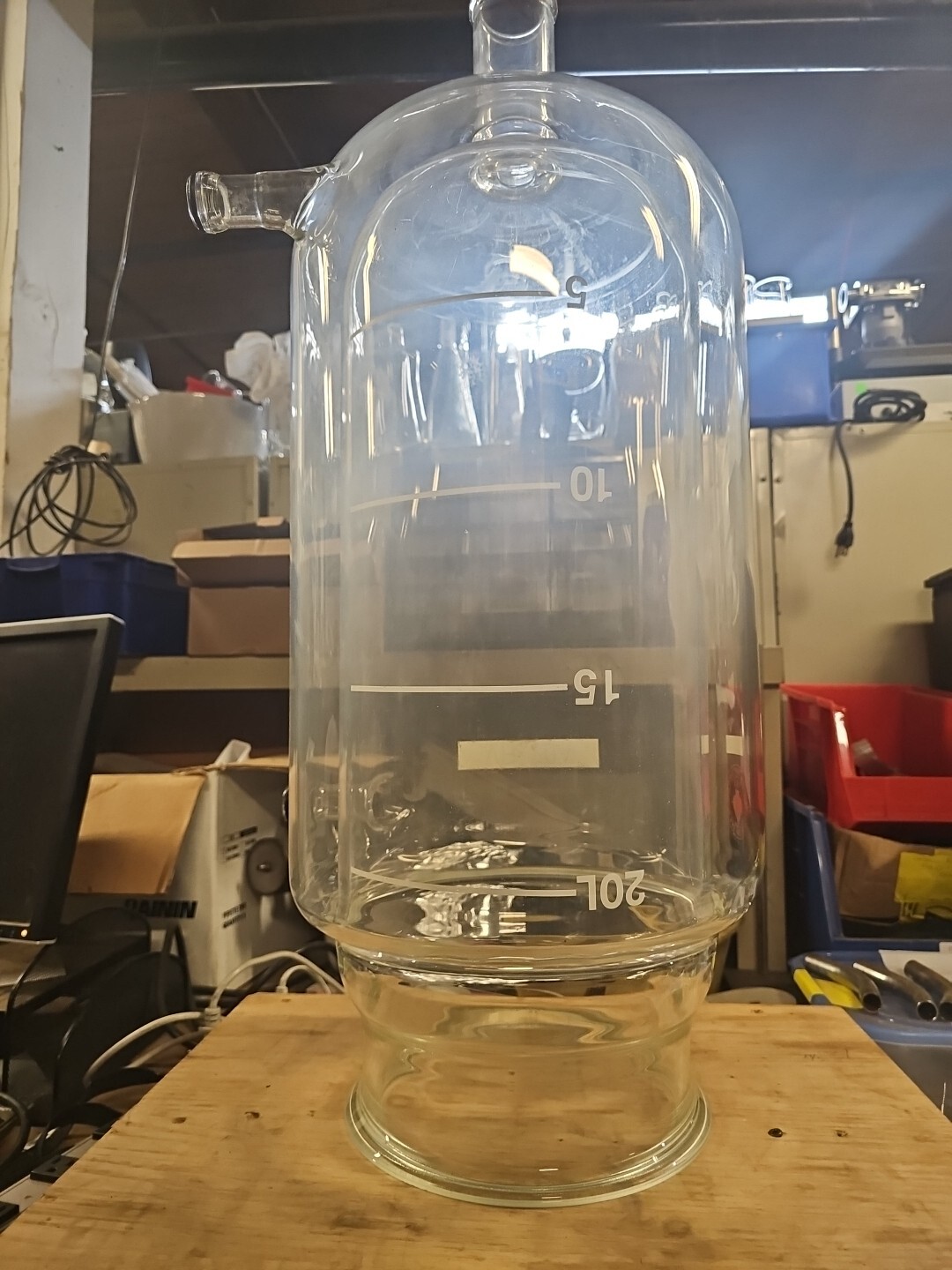 ACE GLASS 20L Jacketed Process Reaction Vessel | 5 Psi Max Pressure Reactor
