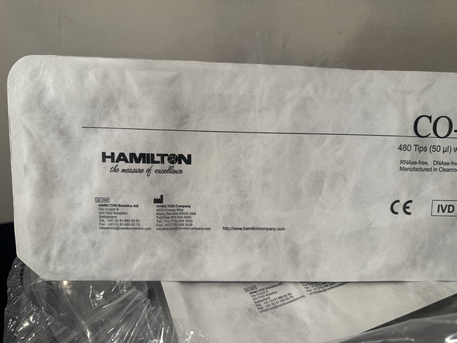 HAMILTON CO-RE TIPS with Filters 7×480 50uL