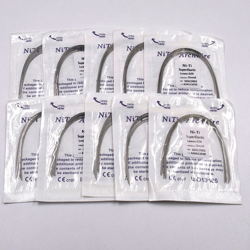 Dental Ortho Niti Super Elastic Rectangular Round Arch Wire Ovoid/Square/Natural