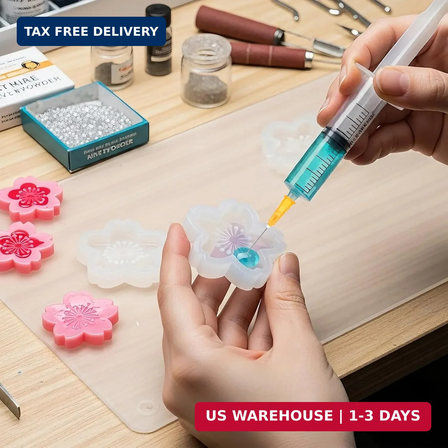 25G 1 inch Lab Dispensing Luer Lock Needles with Caps, Disposable Sterile Wrappe