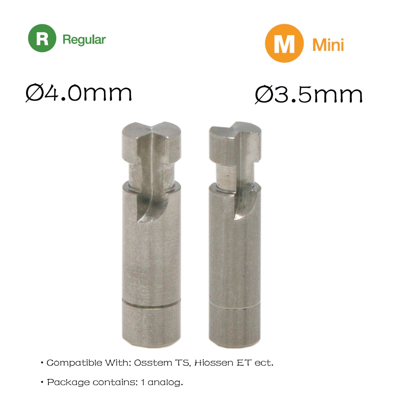 US Hiossen osstem Hex platform fits Regular/Mini Locator/Healing Abutment Analog
