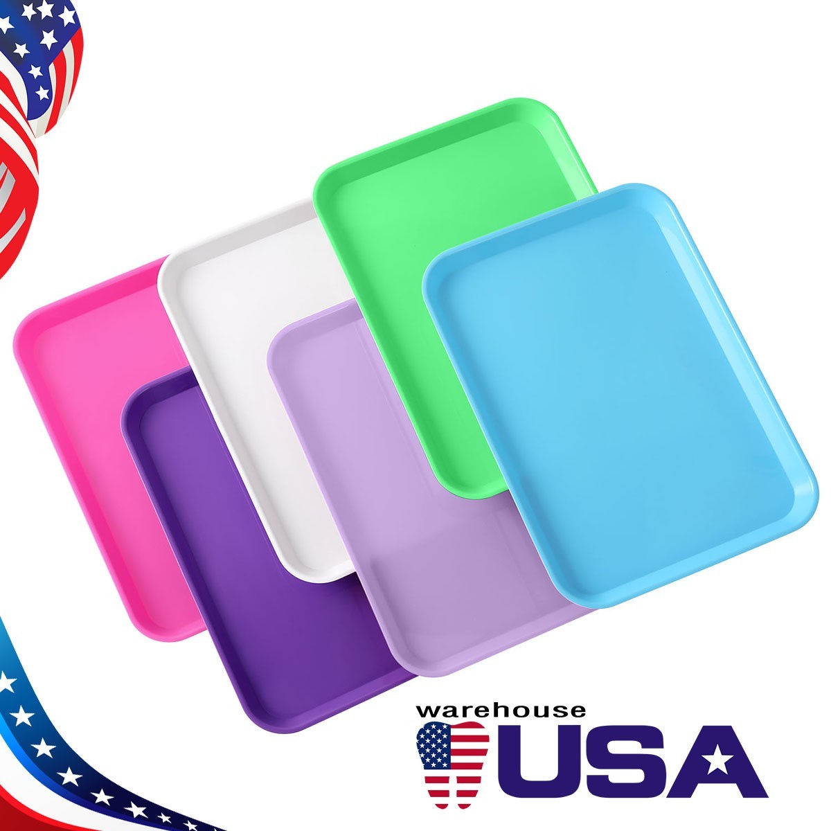 Dental Autoclavable Plastic Instrument Set Up Flat Tray /Divided Tray Size B