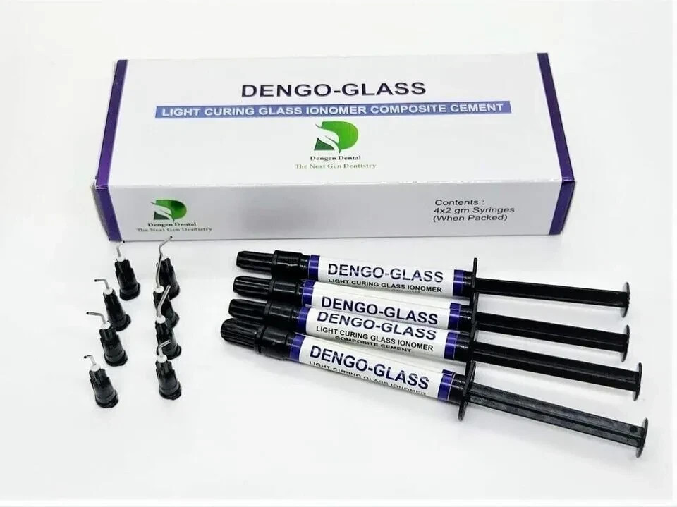 Dengen Dental Dengo-Glass Light Curing Glass Ionomer (4 x 2gm)